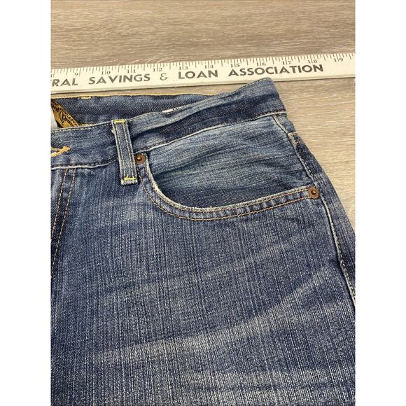 Lucky Brand Dungaree Jeans Mens 32 X 32 Blue Gene Montesano Mid Rise Boot Denim - Picture 10 of 15